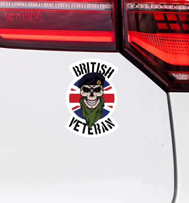 Royal Engineers Veteran Waterproof Vinyl Decal/Sticker Skull and Union Jack redplume