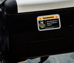 Royal Engineers Warning Funny Vinyl Sticker 100mm wide redplume