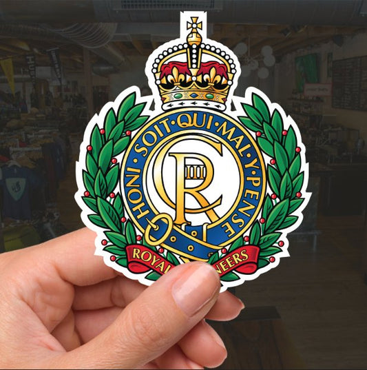 Royal Engineers Waterproof Vinyl Stickers Pack CR style - MoD Reseller redplume