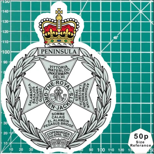 Royal Green Jackets RGJ Waterproof Vinyl Stickers - FREE SHIPPING redplume