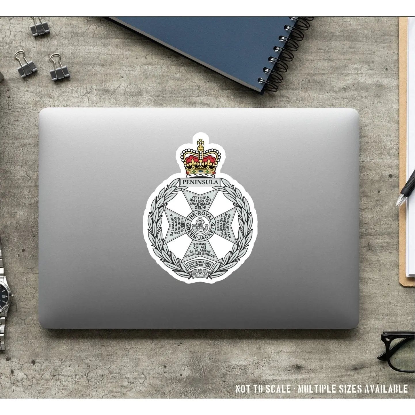 Royal Green Jackets RGJ Waterproof Vinyl Stickers - Official MoD Reseller redplume
