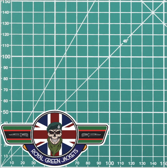 Royal Green Jackets UV Laminated Vinyl Sticker - Wings redplume