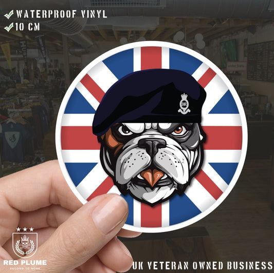 Royal Horse Artillery RHA British Veteran Bulldog Decal - 10cm Vinyl Sticker redplume
