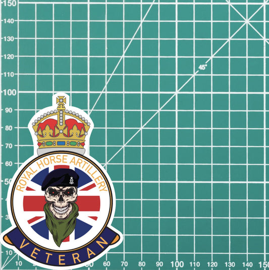 Royal Horse Artillery Veteran UV Laminated Lord Kitchener & Beret Decal redplume