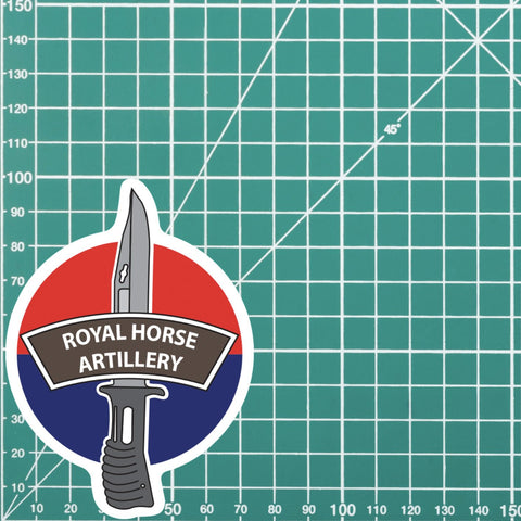 Royal Horse Artillery Vinyl Decal, TRF Colours & Bayonet Design - 10cm redplume