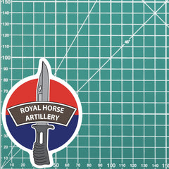 Royal Horse Artillery Vinyl Decal, TRF Colours & Bayonet Design - 10cm redplume