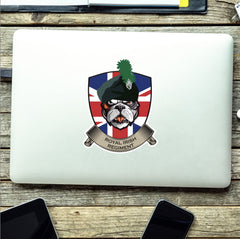 Royal Irish Regiment British Bulldog Vinyl Sticker - 10cm redplume