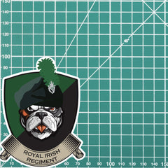 Royal Irish Regiment TRF British Bulldog Vinyl Sticker - 10cm redplume