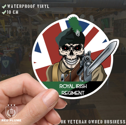 Royal Irish Regiment Vinyl Fix Bayonets Sticker redplume