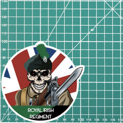 Royal Irish Regiment Vinyl Fix Bayonets Sticker redplume