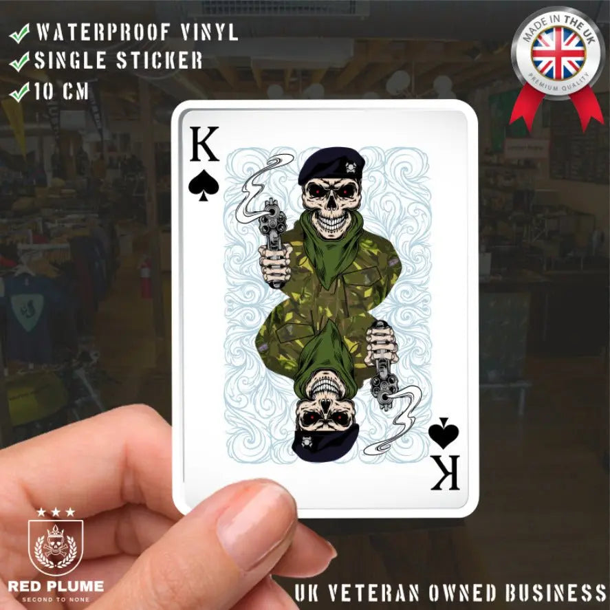 Royal Lancers King of Spades Waterproof Vinyl Sticker/Decal 10cm redplume