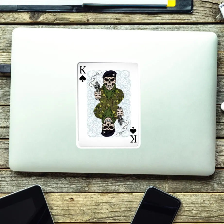 Royal Lancers King of Spades Waterproof Vinyl Sticker/Decal 10cm redplume