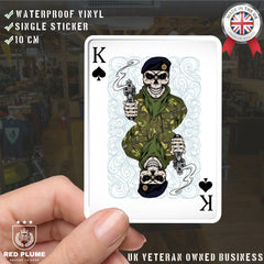 Royal Logistics Corps RLC King of Spades Waterproof Vinyl Sticker/Decal 10cm redplume