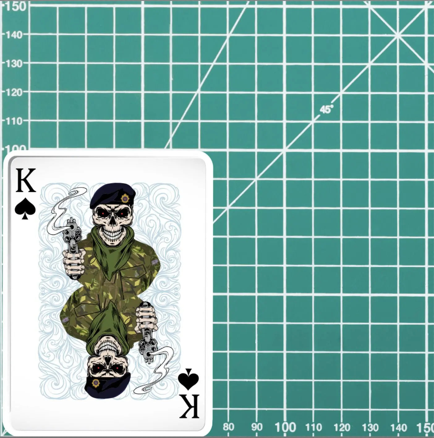 Royal Logistics Corps RLC King of Spades Waterproof Vinyl Sticker/Decal 10cm redplume