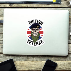 Royal Logistics Corps RLC Veteran Waterproof Vinyl Sticker Skull & Union Jack redplume