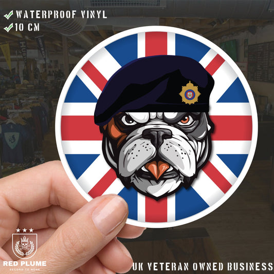 Royal Logistics Corps Veteran Bulldog Decal - 10cm Vinyl Sticker redplume