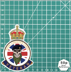 Royal Logistics Corps Veteran UV Laminated Lord Kitchener & Beret Decal redplume