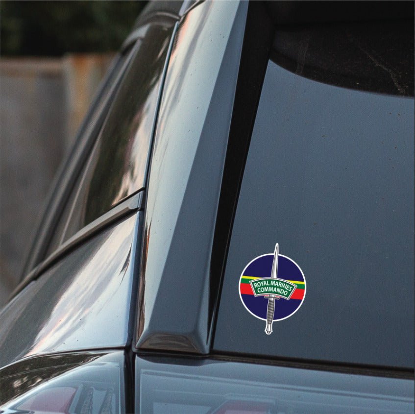 Royal Marines Commando Decal - Waterproof Vinyl, UV Laminated, 10cm redplume
