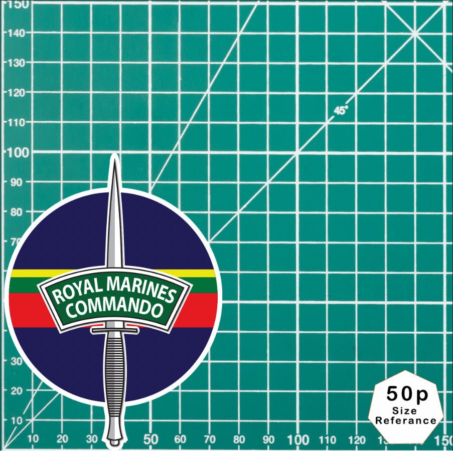 Royal Marines Commando Decal - Waterproof Vinyl, UV Laminated, 10cm redplume