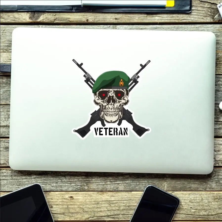 Royal Marines Crossed GPMG High-Quality Vinyl Sticker - 100mm redplume