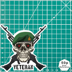 Royal Marines Crossed GPMG High-Quality Vinyl Sticker - 100mm redplume