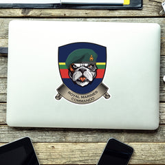 Royal Marines TRF British Bulldog Vinyl Sticker - 10cm redplume