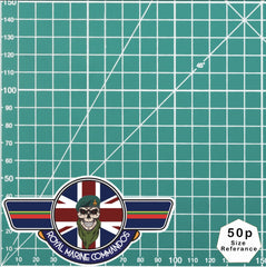 Royal Marines UV Laminated Vinyl Sticker - Wings redplume