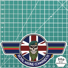 Royal Marines UV Laminated Vinyl Sticker - Wings redplume