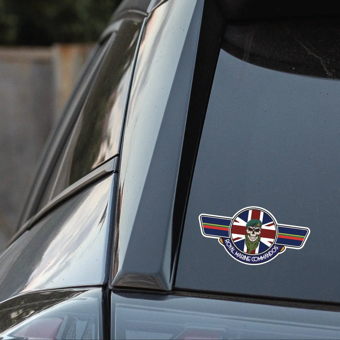 Royal Marines UV Laminated Vinyl Sticker - Wings redplume