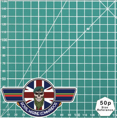Royal Marines UV Laminated Vinyl Sticker - Wings redplume