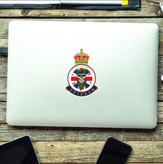 Royal Marines Veteran UV Laminated Skull & Beret Decal redplume