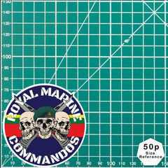 Royal Marines Waterproof Vinyl Stickers Three Skull Design redplume