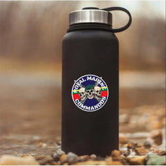 Royal Marines Waterproof Vinyl Stickers Three Skull Design redplume