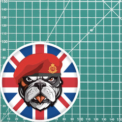 Royal Military Police British Bulldog Decal - 10cm Vinyl Sticker redplume