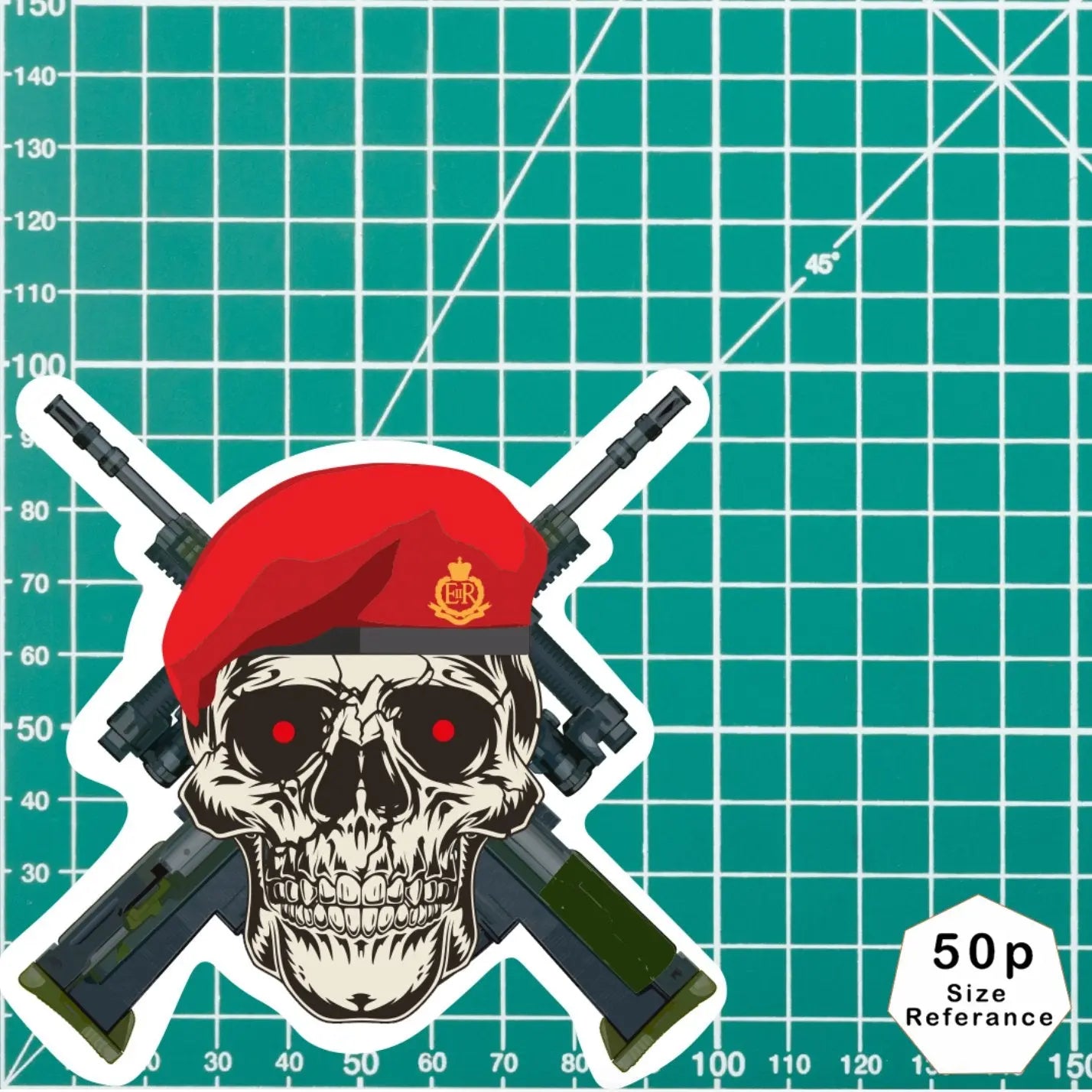 Royal Military Police RMP High-Quality Vinyl Sticker - 100mm redplume