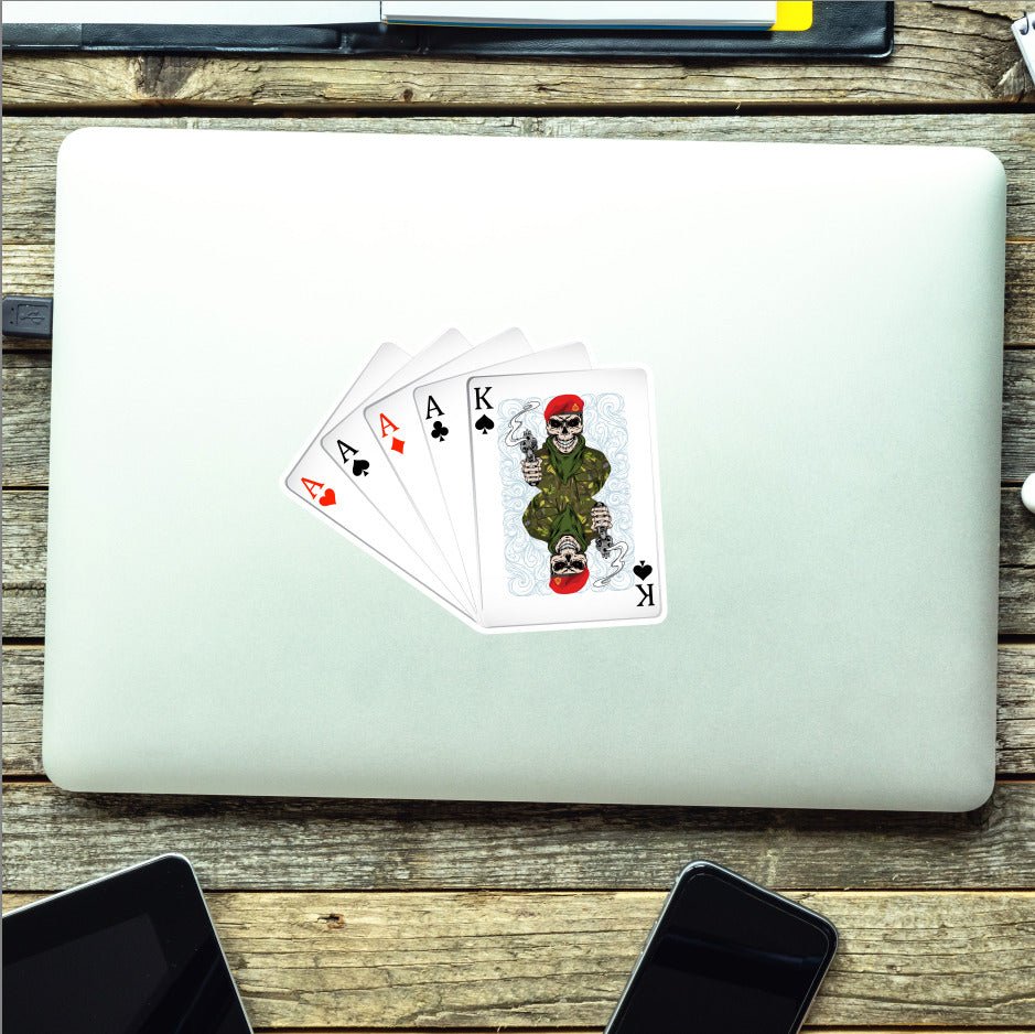 Royal Military Police RMP King & Aces Waterproof Vinyl Sticker/Decal 10cm redplume