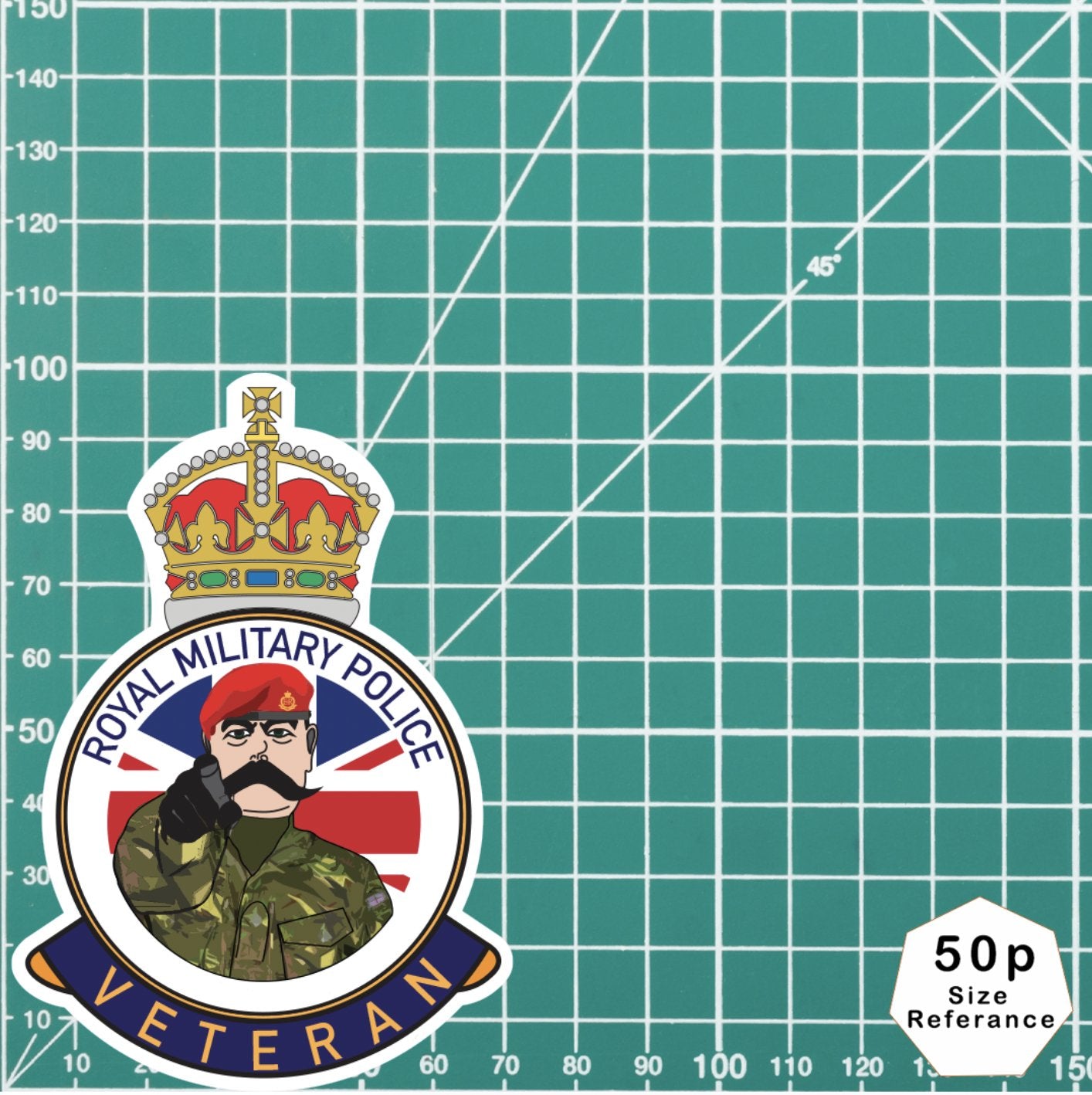 Royal Military Police RMP Veteran UV Laminated Lord Kitchener & Beret Decal redplume