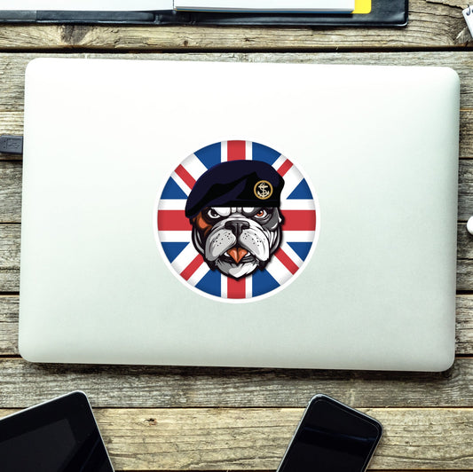 Royal Navy British Bulldog Decal - 10cm Vinyl Sticker redplume