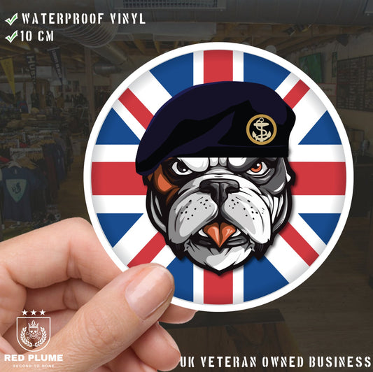 Royal Navy British Bulldog Decal - 10cm Vinyl Sticker redplume