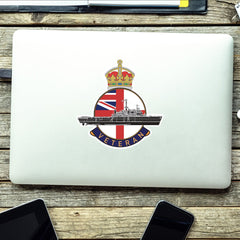 Royal Navy Fearless Class Veterans Vinyl Sticker - White Ensign Design redplume