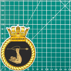 Royal Navy HMS Agamemnon Waterproof Vinyl Sticker - Multiple Sizes redplume