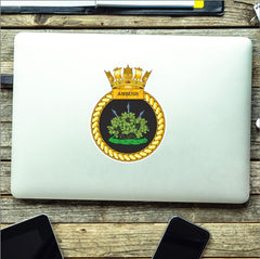 Royal Navy HMS Ambush Waterproof Vinyl Sticker - Multiple Sizes redplume