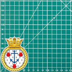 Royal Navy HMS Audacious Waterproof Vinyl Sticker - Multiple Sizes redplume