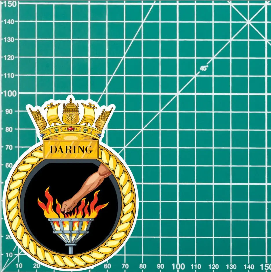 Royal Navy HMS Daring Waterproof Vinyl Sticker - Multiple Sizes redplume