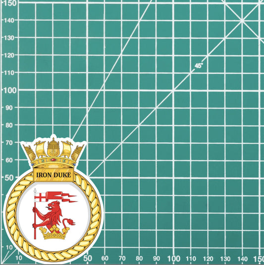 Royal Navy HMS Iron Duke Waterproof Vinyl Sticker - Multiple Sizes redplume