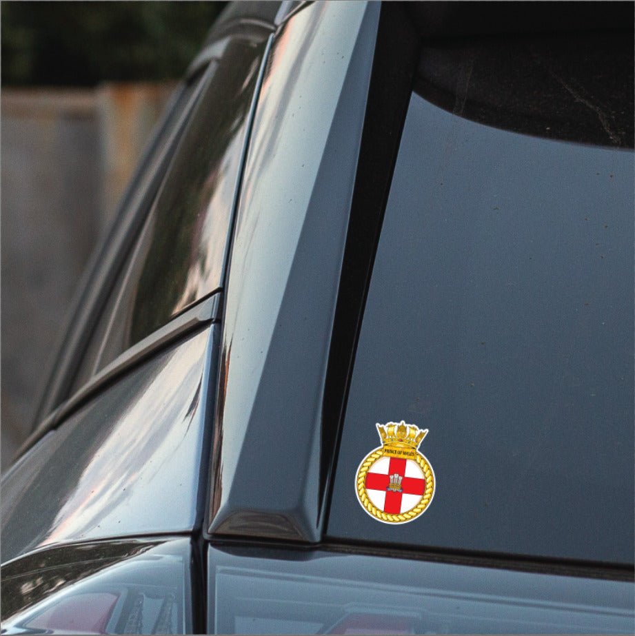 Royal Navy HMS Prince of Wales Waterproof Vinyl Sticker - Multiple Sizes redplume