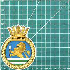 Royal Navy HMS Vanguard Waterproof Vinyl Sticker - Multiple Sizes redplume