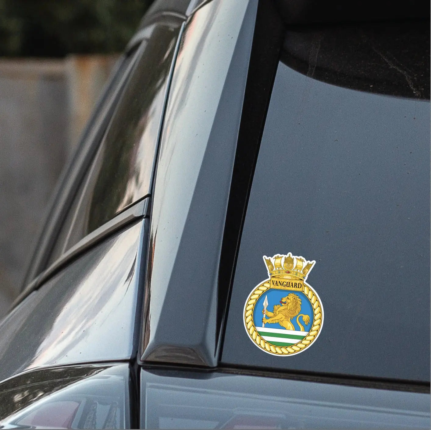 Royal Navy HMS Vanguard Waterproof Vinyl Sticker - Multiple Sizes redplume