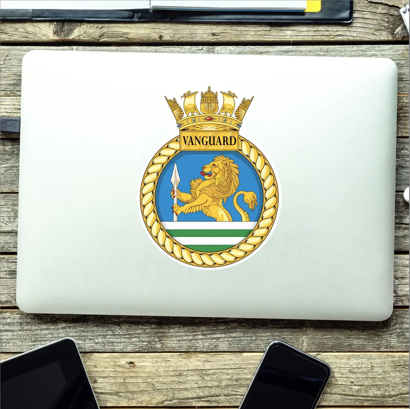 Royal Navy HMS Vanguard Waterproof Vinyl Sticker - Multiple Sizes redplume