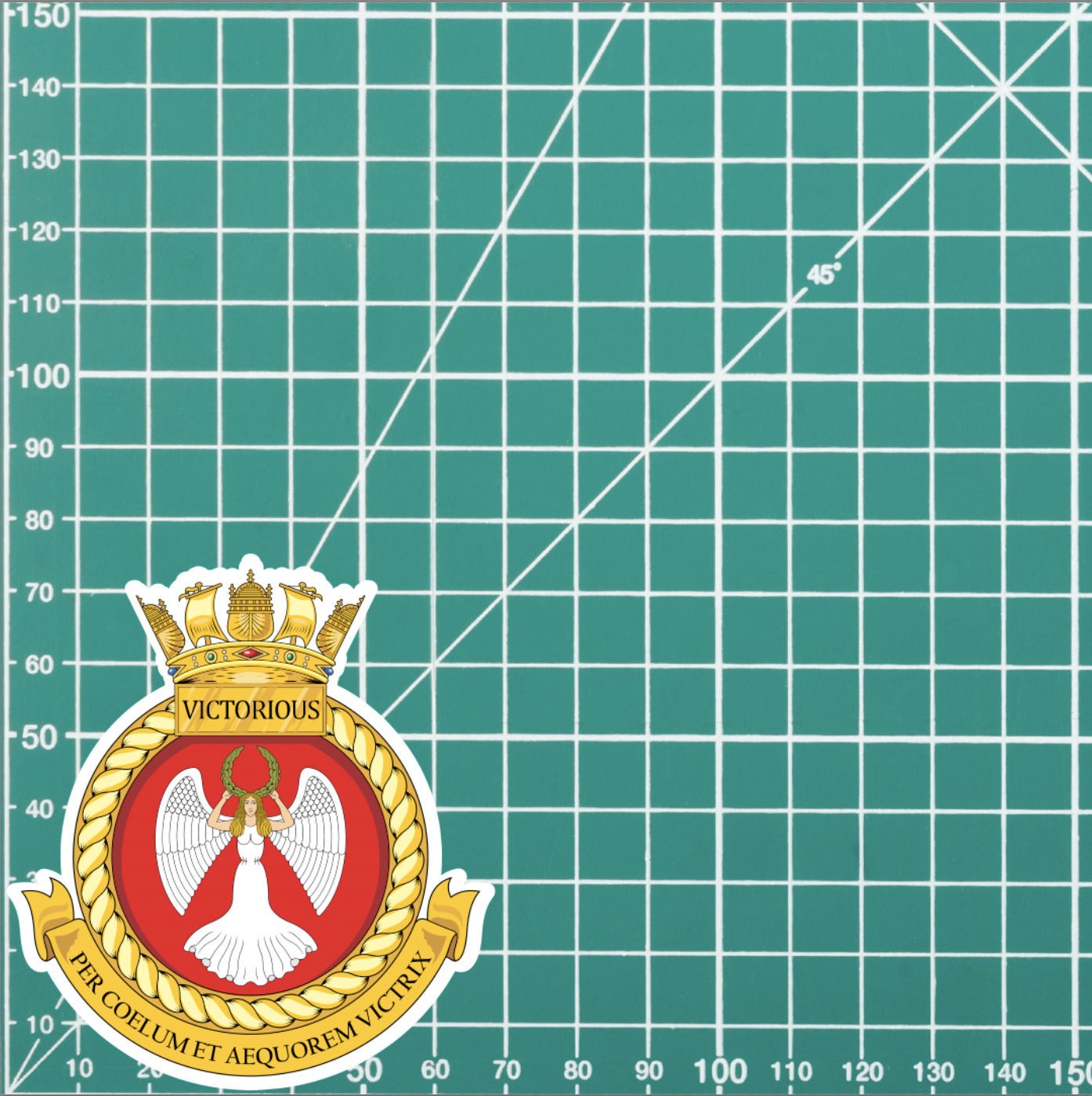 Royal Navy HMS Victorious Waterproof Vinyl Sticker - Multiple Sizes redplume